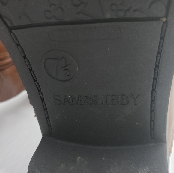 128- Sam & Libby Riding Boots Size 7 1/2 Brown color - Picture 7 of 8